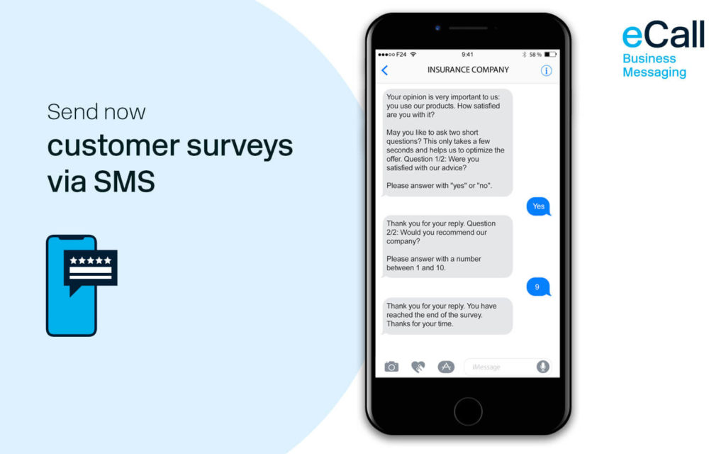 eCall and bexio: customer surveys via SMS