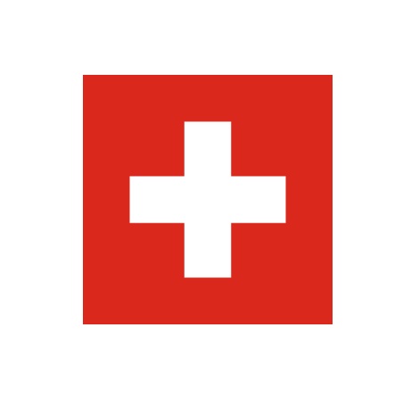 Ein rotes Quadrat mit einem markanten weißen Kreuz in der Mitte, das die Schweizer Flagge darstellt – genauso, wie man ein SMS-Gateway sorgfältig auswählt, um Zuverlässigkeit und Klarheit in der Kommunikation zu gewährleisten.